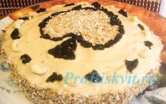 торт Пиковая дама с черносливом и сметанным кремом рецепт с фото